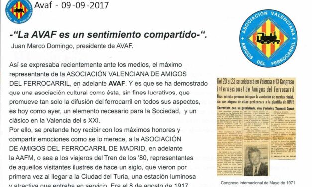 LA AVAF ES UN SENTIMIENTO COMPARTIDO