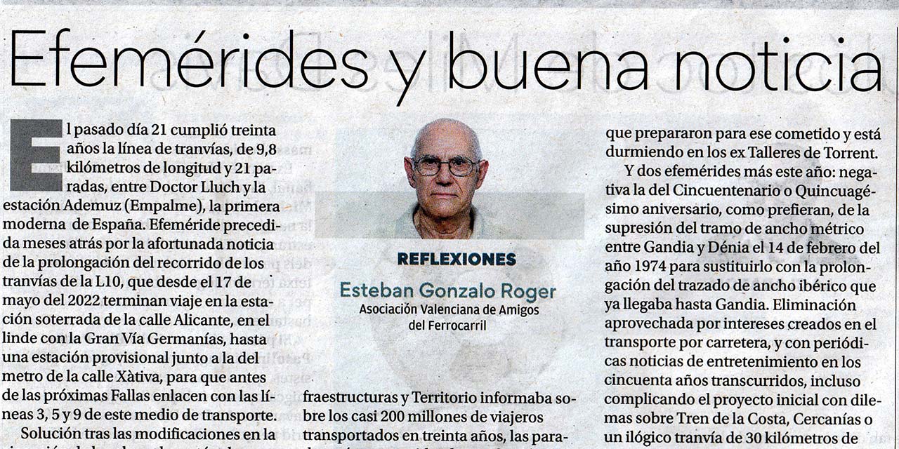 EFEMERIDES Y BUENA NOTICIA